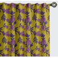 thumbnail image 2 of Vargottam 84 Inch Rod Pocket/Back Tab Cotton Curtains for Windows and Door- Light Filtering Cotton- Light Filtering Drapes For Door- Set of 2 Panels, 52"x84"- Monochrome Floral Design (Yellow), 2 of 8