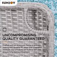 thumbnail image 4 of Sunjoy Plateau flottant en osier 36x24'',Gris, 4 of 9