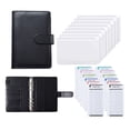 thumbnail image 1 of MesaSe PU Leather Notebook Binder  Refillable 6 Ring Binder For A6 Filler Paper  Loose Leaf Personal Planner Binder Cover With Cash Envelopes, 1 of 7