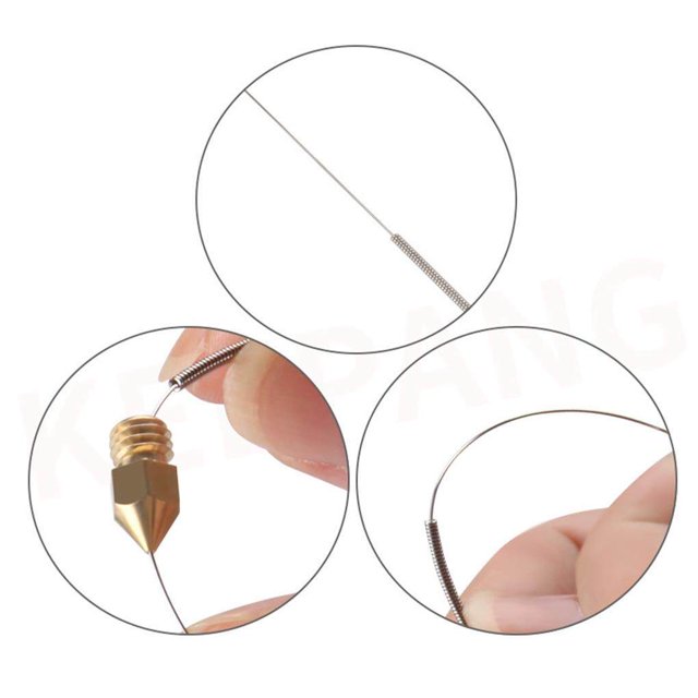 3D Printer Nozzle Brass Extrude Head nozzle brass Mini Portable Brass Nozzle Firm Printer Thread, 0.2mm/1.75mm