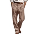 thumbnail image 1 of AherBiu Pantalon Habillé pour Homme Rétro à Taille Extensible, Jambe Droite, avec Poches, Pantalon Classique Ajusté, 1 of 5