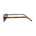 thumbnail image 4 of Womens Retro Low Point Cat Eye Layered Plastic Frame Sunglasses Tortoise Brown, 4 of 4