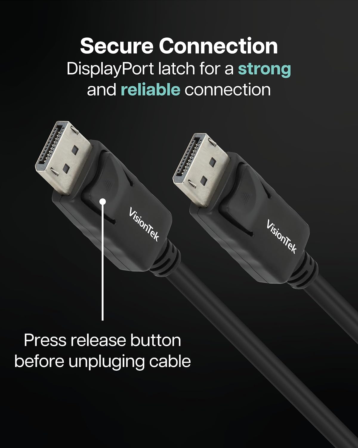 Visiontek DisplayPort to DisplayPort (M/M) 2 Meter Cable