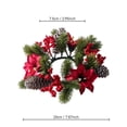 thumbnail image 2 of Needles and Red Berry Desktop Candle Holder Aromatherapy Decorative Garland, 2 of 6
