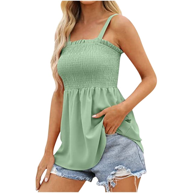 AherBiu Womens Capris Summer Casual Loose High Waisted Drawstring Knee Length Shorts with Pockets