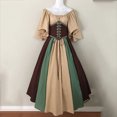 thumbnail image 2 of 2025 Dentelle Col Slas Vêtements pour Femmes Grande Taille Médiéval Vintage Vêtements pour Hommes Hy Patchwork Robe pour Femmes Robe Courte Femmes, 2 of 5