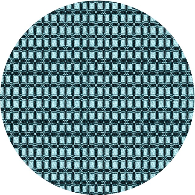 Ahgly Company Tapis d'Intérieur Ronds Transitionnels Lavables à la Machine Vert Sarcelle Profond, 6 Pieds Rond