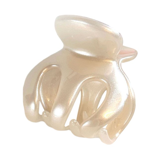 CSChome Pince Queue de Cheval Forme Citrouille Pince Haute Queue de Cheval Design Ressort Antidérapant Tête Translucide Pince à Cheveux Accessoires Cheveux