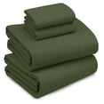 thumbnail image 1 of Ruvanti 100% Cotton Sheets - Crispy Cooling Percale Sheets For King Size Bed, Breathable & Durable King Sheet Set, 16 Inches Deep Pocket Bed Sheets, Chive, 4 Pieces, 1 of 1