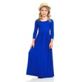 thumbnail image 2 of 2025 Robe de Fête pour Tout-Petit à Manches Longues Col Rond Solide Ample Noël Décontractée Tenue Quotidienne Longue Sans Manches Maxi Princesse, 2 of 5