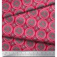 thumbnail image 3 of Soimoi Polyester Crepe Fabric Floral Block Print Fabric by The Yard 42 Inch Wide, 3 of 3