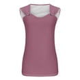 thumbnail image 4 of Diufon Débardeurs pour Femmes Décontractés Amples Sans Manches à Col en V Chemises d'Été Couleur Unie T-Shirts Basiques Blouse, 4 of 4