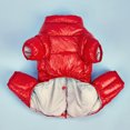thumbnail image 4 of Agiferg Pet clothes waterproof cloth down solid color four-legged shirt with buckle, 4 of 7