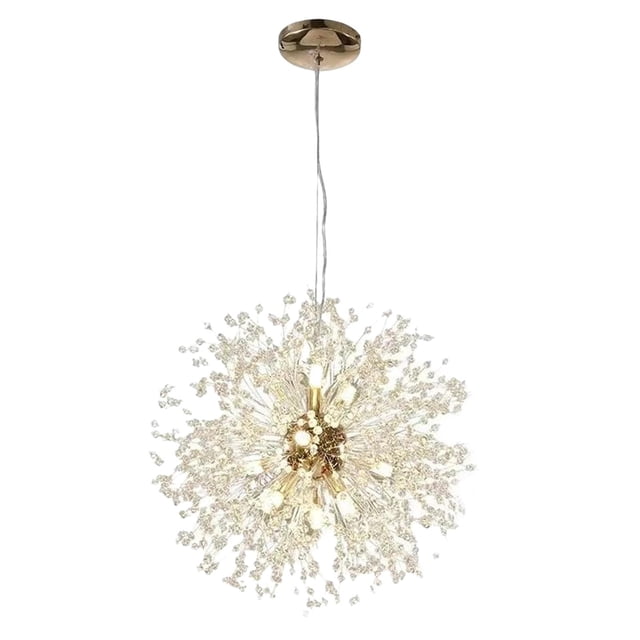 Crystal Chandelier Ceiling Light Fixture Pendant Lamp for Bedroom White Light