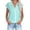 Blue, variant on Mrat Linen Shirts for Women V-Neck Button Lapel Cap Sleeve Shirt Tops Casual Beach Trendy Cotton Gauze Blouse Solid Tee S-39 Blue L