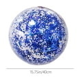 thumbnail image 3 of Blue Pvc Inflatable Beach Ball Glitter Transparent Water Play Toy 15.74 Inches Outdoor Floating Ball For Pool Lake Summer Games, 3 of 9