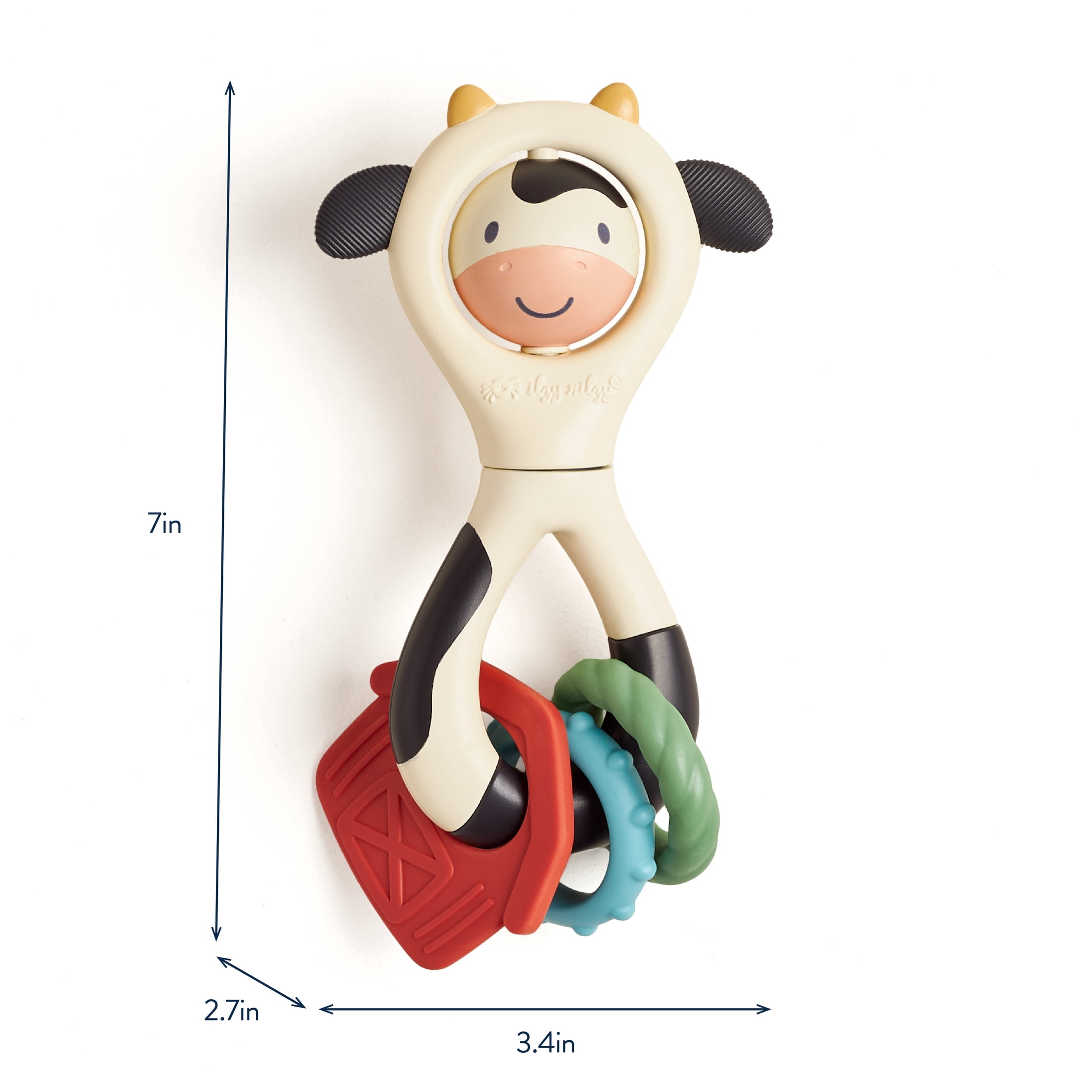 Itzy Ritzy Itzy Spinner™ Vache Jouet à rotation pour bébé, ventouse rotative, pour nourrissons, 6 mois et plus