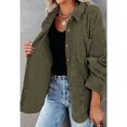thumbnail image 4 of Chemises en Velours Côtelé à Boutons pour Femmes Col Rabattu Blouse à Manches Longues Hauts, 4 of 5