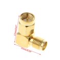 thumbnail image 2 of HLONK ✪ SMA Male To SMA Female Right Angle 90 Degrees RF Coaxial Connector Adapter, 2 of 7