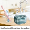 thumbnail image 4 of Rbaofujie Classroom Storage Portable Denture Box, 3 Layer Denture Cup with Filter Denture Bath Box Small Retainer Cleaner Box Mouth Guard Braces Travel Container for Storage and Soaking Room Storage, 4 of 5