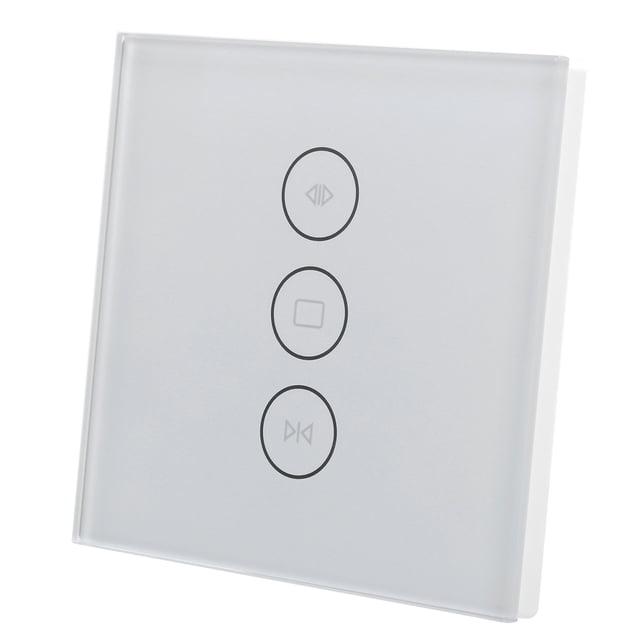 WiFi Curtain Control, Voice Control Smart Curtain Switch EU Plug 110-240V Support Scene Setting Timing Function for Tuya for Home Office Apartment White,Black
