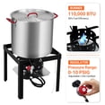 thumbnail image 4 of High-Capacity 100QT Aluminum Seafood Boil Pot Kit – Powerful 110,000 BTU Propane Igniter – Removable Strainer Basket – Ideal for Crawfish, Crab, Lobster, Shrimp, 4 of 7