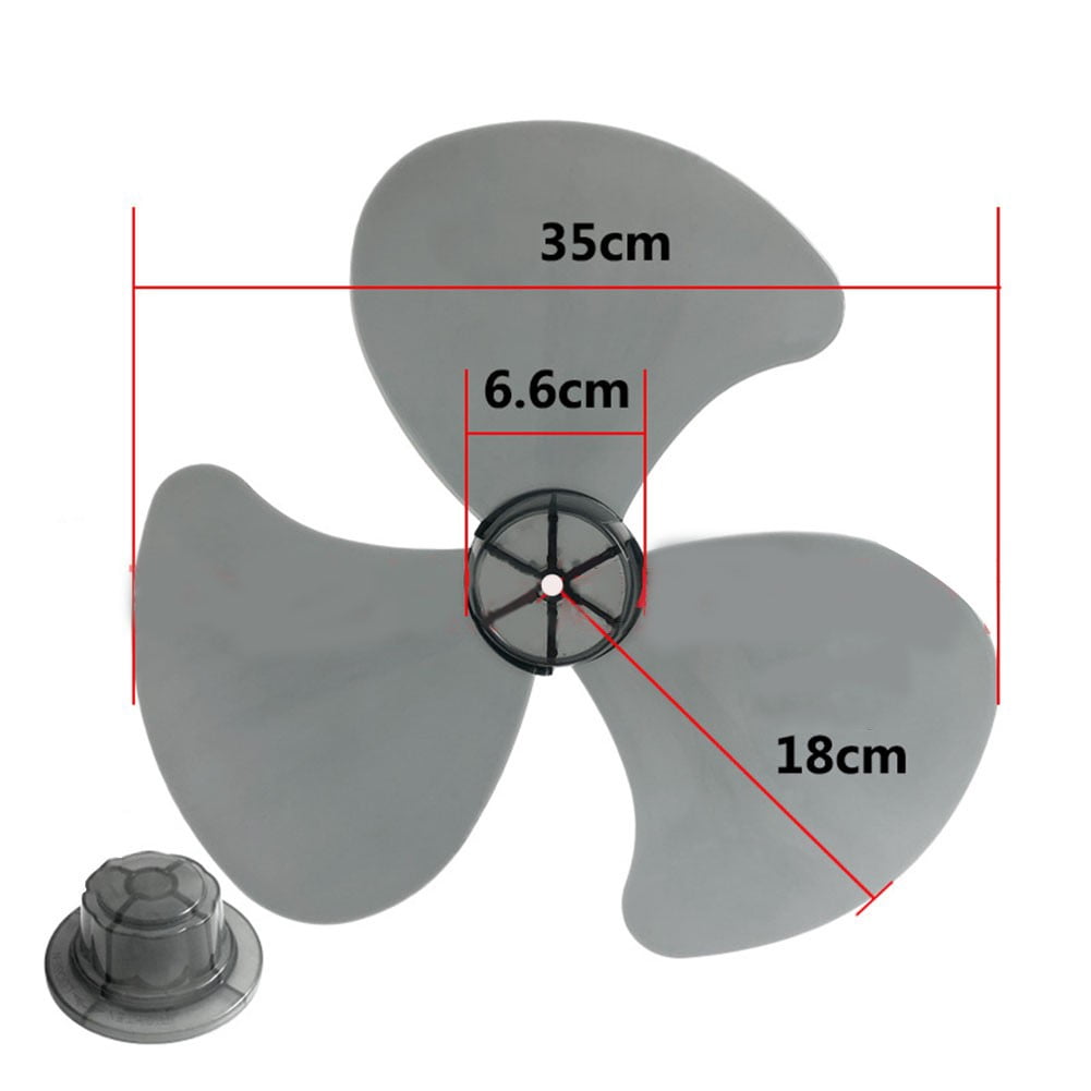 16 Inch Household Plastic Fan Blade Three Leaves With Nut Cover For Pedestal Fan Table Fanner General Accessories