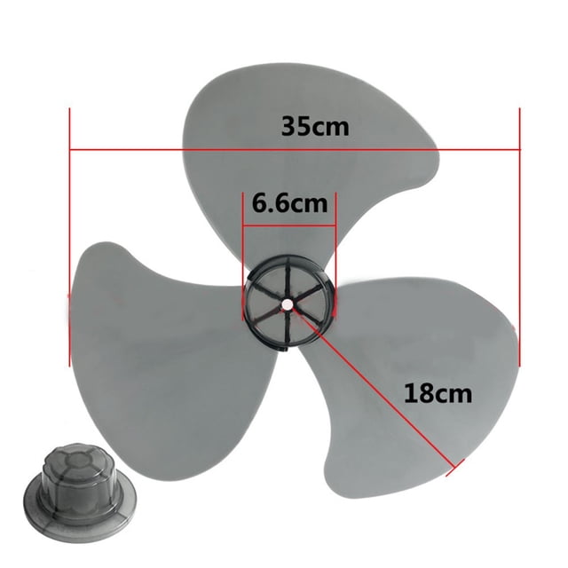 16 Inch Household Plastic Fan Blade Three Leaves With Nut Cover For Pedestal Fan Table Fanner General Accessories