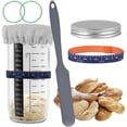 thumbnail image 2 of AMERTEER Sourdough Starter Jar Kit Glass Sourdough Starter Container with Thermometer Paper Marking, 2 of 10