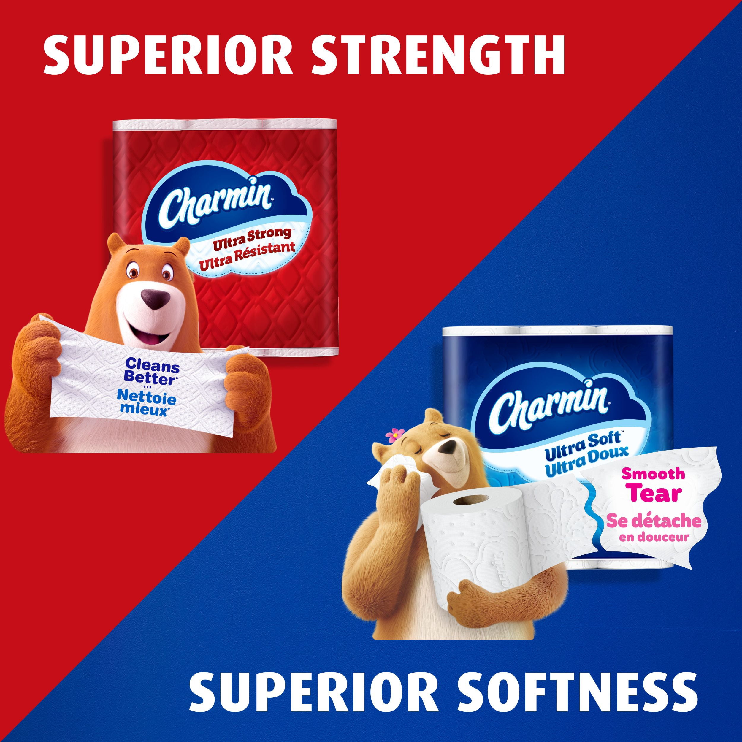 Charmin Ultra Doux, Papier Hygiénique 2 Épaisseurs, 6 Rouleaux (l'Équivalent de 24 Rouleaux Réguliers)