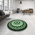 thumbnail image 4 of Ahgly Tapis d'Intérieur Lavable en Machine Carré Noir Nuit Transitionnel, 5 Pieds Carré, 4 of 7