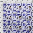 thumbnail image 3 of oneOone Polyester Spandex Medium Blue Fabric Earth Sewing Craft Projects Fabric Prints By Yard 56 Inch Wide, 3 of 4