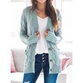 thumbnail image 1 of Cardigan en Tricot à Manches Longues pour Femmes avec Bouton Ouvert sur le devant, 1 of 3