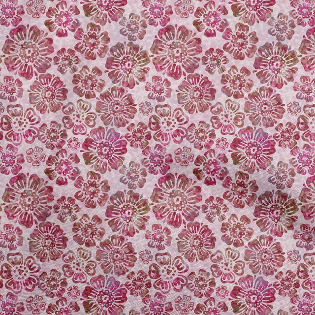 oneOone Viscose Chiffon Pink Fabric Floral Craft Projects Decor Fabric Printed By The Yard 42 Inch Wide
