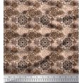 thumbnail image 1 of Soimoi Satin Silk Fabric Floral Mandala Print Fabric by The Yard 42 Inch Wide, 1 of 3