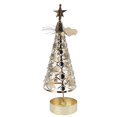 thumbnail image 1 of Stainless Steel Rotating Candle Holder with Tray for Romantic Home Decor and Special Occasions Tabletop Candlestick Set for Christmas Weddings Parties, 1 of 8