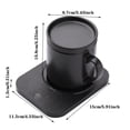 thumbnail image 2 of Coffee Mug Warmer & Mug Set Self Heating Mug With Wireless Smart Charging Mug With Lid 12oz For Desktop Home For Coffee Lovers Barrel Cup Acrylic Drinking Glasses Set Vacuum Insulated Coffee Mug, 2 of 3