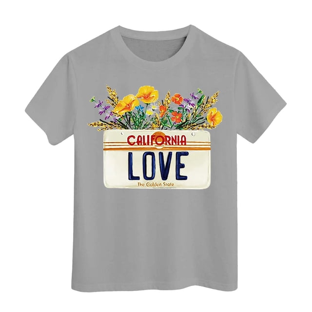 Pyjama Court Taille 8 pour Filles, T-Shirt à Manches Courtes Imprimé Décontracté pour Enfants