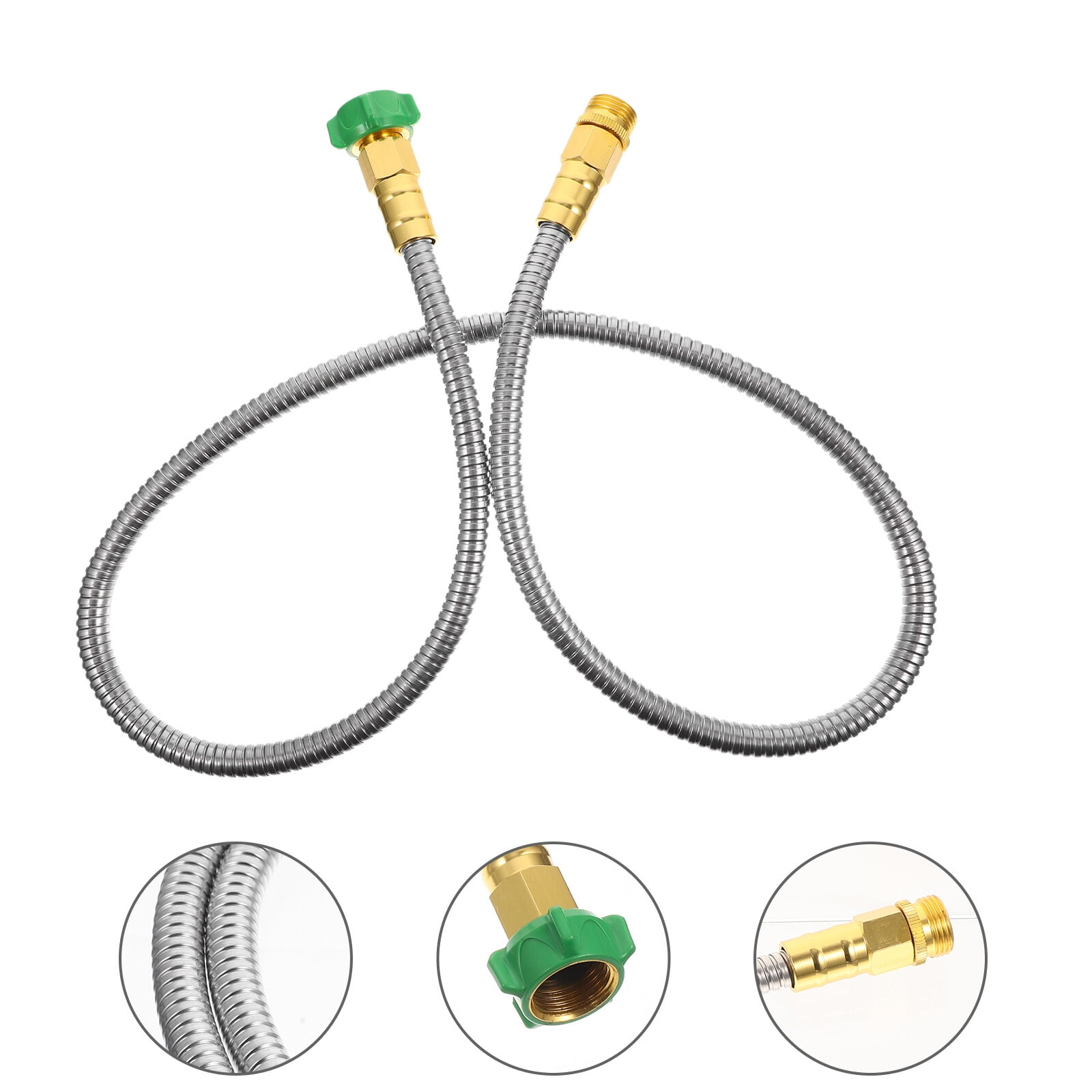 EcoNesxp Set of stainless steel water hose garden hose connector flexible water hose flexible garden hose 5 feet feet