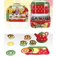thumbnail image 1 of Fwttom Tea Party Set, Children Pretend Play Toy,Children's Home Simulation Tea Set, Tin Teapot, Tea Cup, Toy, Portable Gift Box Set, 1 of 3