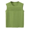 thumbnail image 1 of Sunnyoo Camisole Plissée Unie Sans Manches à Col Ras du Cou pour Grandes Filles, Tailles 5-14, 1 of 4