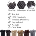 thumbnail image 4 of 6” Dreadlock Extension Handmade Dread Synthetic Soft Fax Locs Crochet Twist Braiding Reggae Hair Hip-Pop Hair Box Braiding For Men Grey 6”-8g, 4 of 5