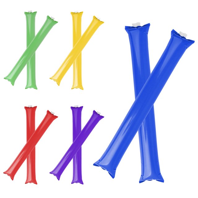 GOGO 100 PCS Cheer Sticks Inflatable Bam Bam Spirit Stick, Colored Cheerleading Noisemakers