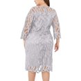 thumbnail image 3 of LSLJS Fashion Women Sexy Plus Size Long Sleeve Splicing Perspective Sequin Dress, 3 of 5