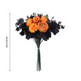 thumbnail image 4 of Outdoors Dried Roses Loose Flowers Flower Bouquet Roses With Pumpkin Black Flowers Bouquet With Black Table Centerpiece Decoration B, 4 of 4