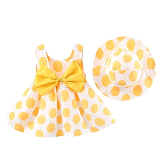 2025 Princesse 03 Vacances Robe Chat à Pois s Plage Robe Soleil Ensemble Années Robes Volants Mariage Robe Fleur Été Sans Manches Chapeau s