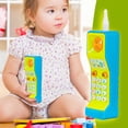 thumbnail image 1 of ABPWLY Kids Mini Cell Phone Toy Early Learning Music Light Effects Educational Remote Interactive Pretend Play for Toddlers 1 Piece, 1 of 2
