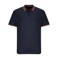 thumbnail image 4 of Lolmot Chemise de Sport à Rayures pour Homme, Col Rabattu à Boutons, Manches Courtes, 4 of 6