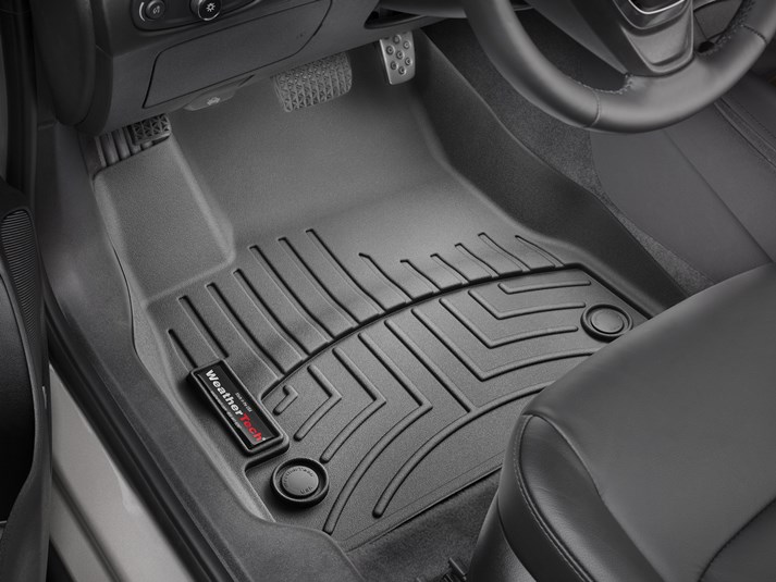 Fits 2016-2024 Chevrolet Malibu Weathertech Floor Liner 449031 FloorLiner; Molded Fit; Black; Thermoplastic Polyolefin TPO Vacuum Formed Material; 2 Piece