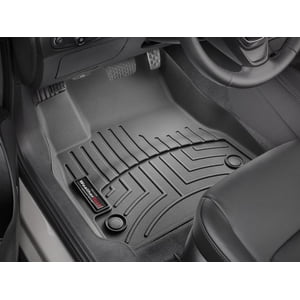 Fits 2016-2024 Chevrolet Malibu Weathertech Floor Liner 449031 FloorLiner; Molded Fit; Black; Thermoplastic Polyolefin TPO Vacuum Formed Material; 2 Piece